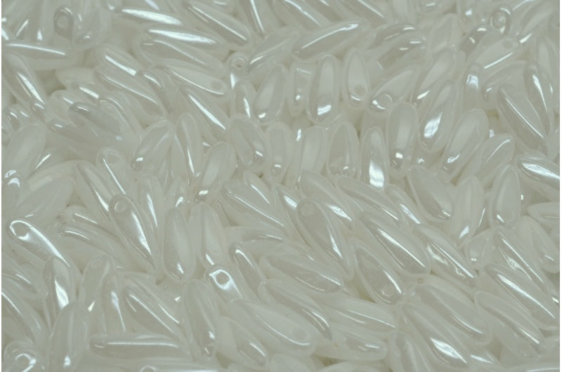 ダガービーズ、ホワイト 21402 (02010-21402)、ガラス、チェコ共和国