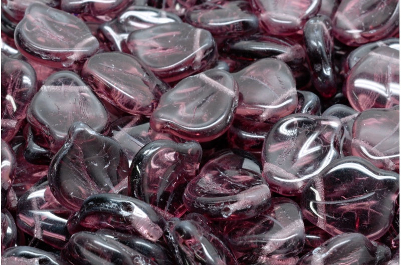 Peony Petal Beads, Amethyst (20060), Glass, Czech Republic