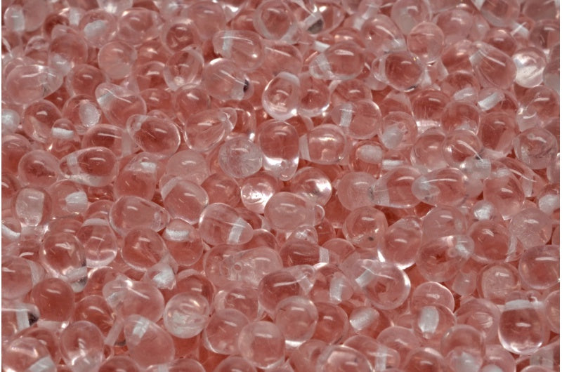 ドロップビーズ、透明ピンク(70120)、ガラス、チェコ共和国