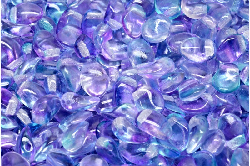 Tulip Petal Beads, Crystal 48023 (00030-48023), Glass, Czech Republic