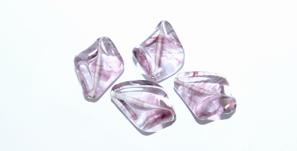 Leaf Lampwork Glass Handmade Beads, (C), Glass, Czech Republic