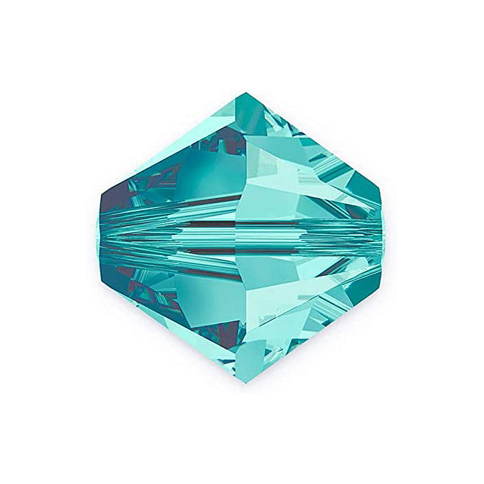 Bicone PRECIOSA MC Bead Rondelle Xilion Blue Zircon Glass Czech Republic