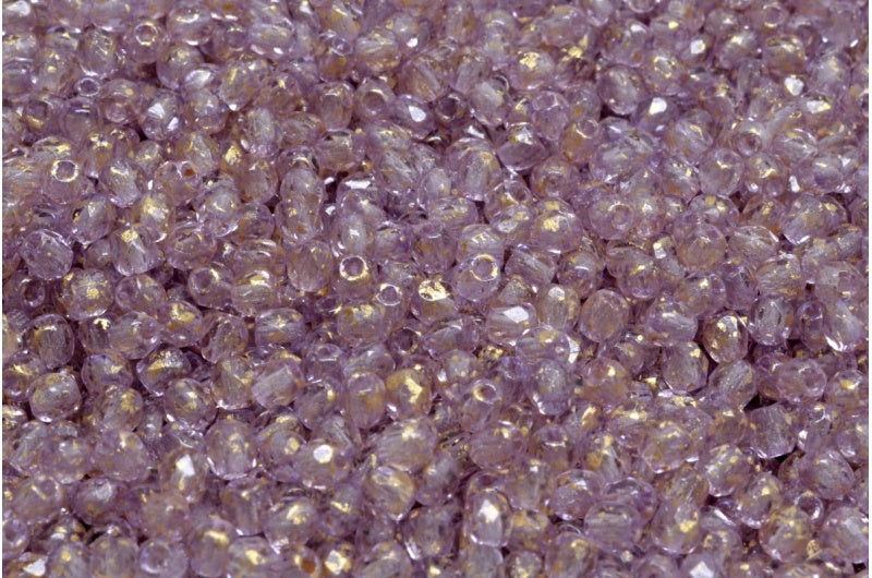 Fire Polished Faceted Beads Round, Crystal 91703 (00030-91703), Bohemia Crystal Glass, Czech Republic