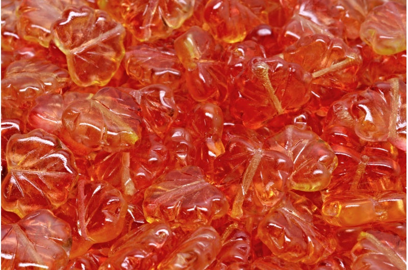 Maple Leaf Beads, Crystal 48001 (00030-48001), Glass, Czech Republic