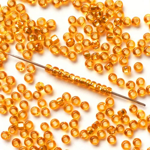 Rocailles PRECIOSA seed beads Topaz Silver Lined Glass Czech Republic