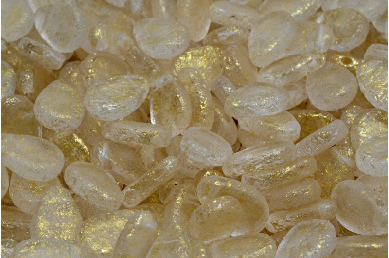 フラットティアドロップビーズ、クリスタルエッチング 56902 (00030-ETCH-56902)、ガラス、チェコ共和国