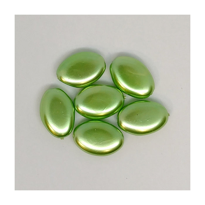 Imitation pearl glass beads oval Green Glass Czech Republic