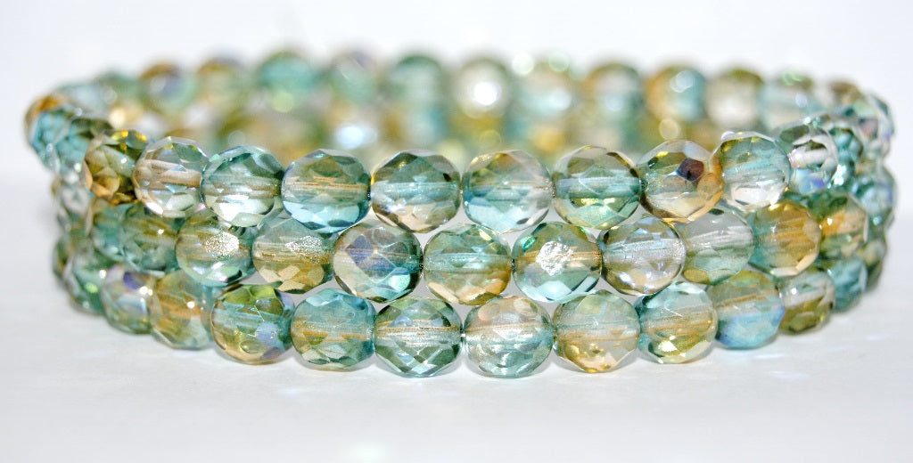 Fire Polished Round Faceted Beads, 48104 (48104), Glass, Czech Republic