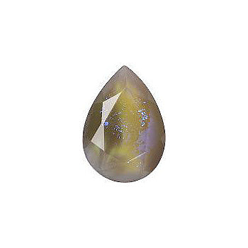 Pear Faceted Pointed Back (Doublets) Crystal Glass Stone, Violet 20 Mexico Opals (16416), Czech Republic