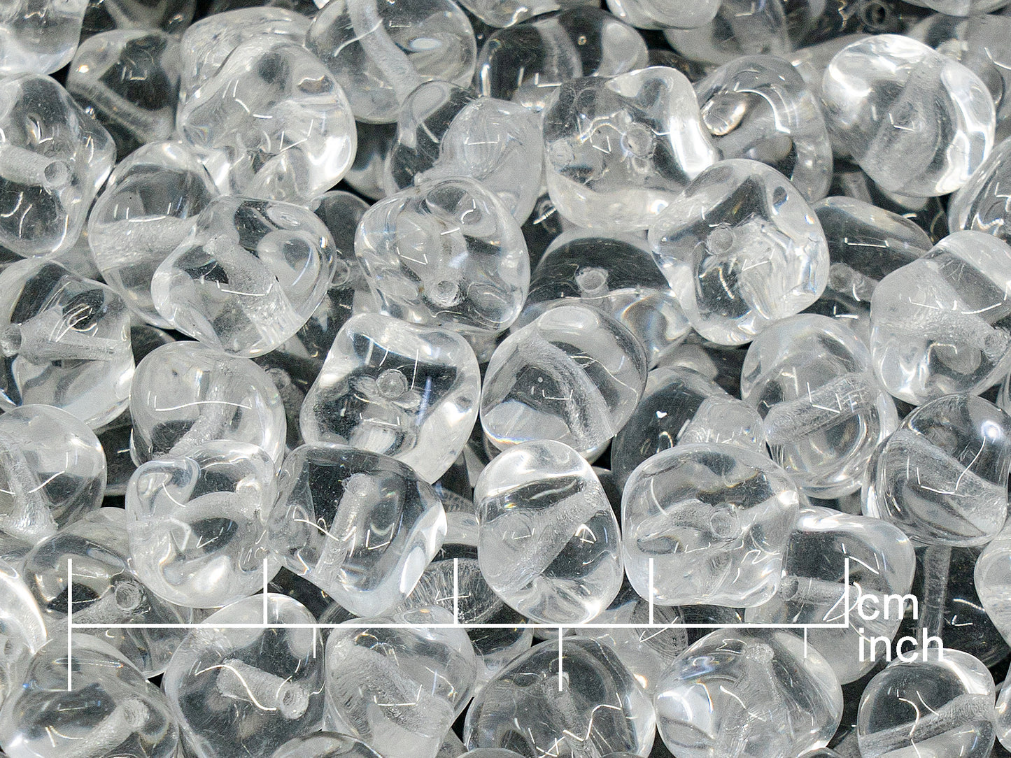 出口 250 克压制捷克玻璃珠,8 x 10 毫米,水晶 (111-00183-08x10-00030)