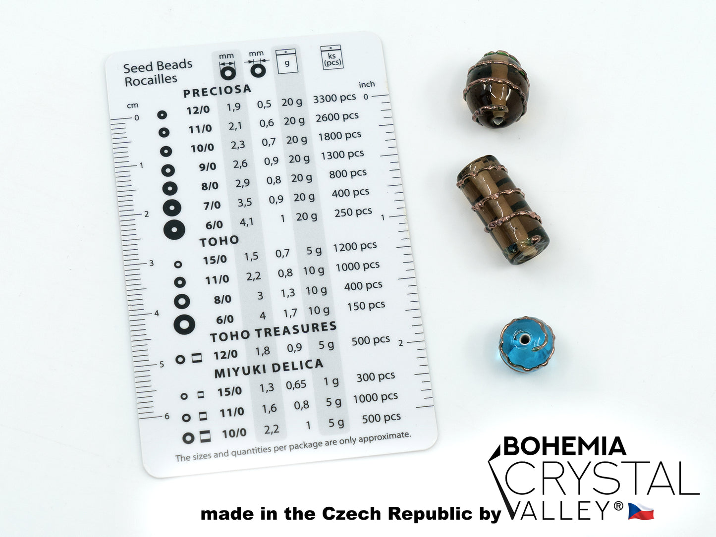 30 pcs Lampwork Beads 578 / Round (271-19-001), Handmade, Preciosa Glass, Czech Republic