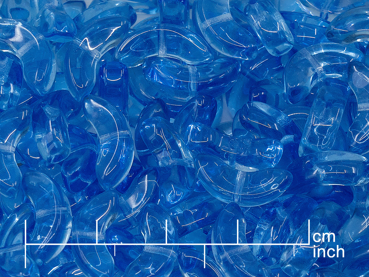 OUTLET 250g Angel Wing Beads, 15 mm, Transparent Blue (111-64025-15x15-30030)