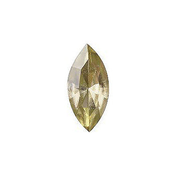 Navette Faceted Pointed Back (Doublets) Crystal Glass Stone, Yellow 11 Transparent With Aluminium (10010-Al), Czech Republic