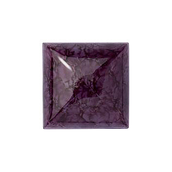 Square Cabochons Flat Back Crystal Glass Stone, Violet 12 Matrix Colours (A52), Czech Republic