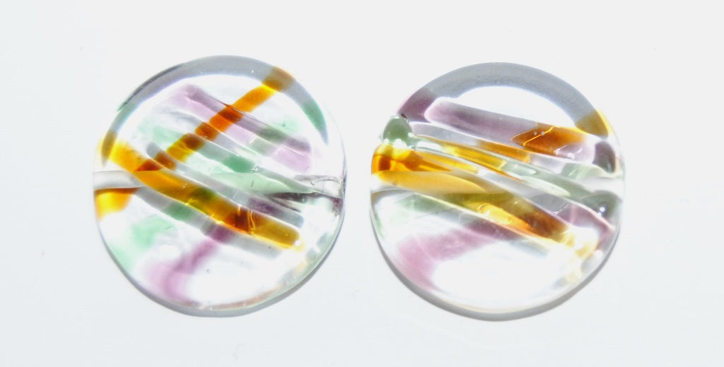 Czech Glass Hand Made Lampwork Beads Lines, (25 B), Glass, Czech Republic