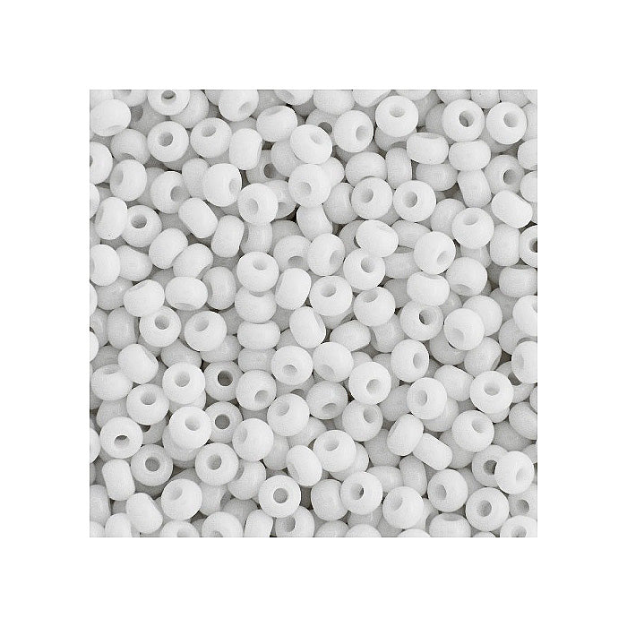 Rocailles PRECIOSA seed beads White Chalk Glass Czech Republic