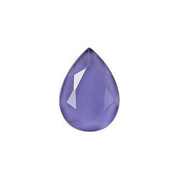 Pear Faceted Flat Back Crystal Glass Stone, Violet 9 Transparent (20510-L), Czech Republic