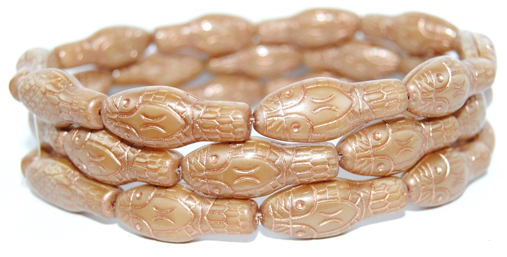 Snake Head Pressed Glass Beads, (14010 54200), Glass, Czech Republic