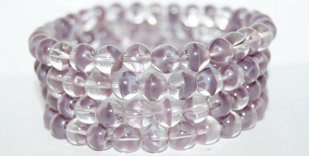 Round Pressed Glass Beads Druck, 26028 (26028), Glass, Czech Republic