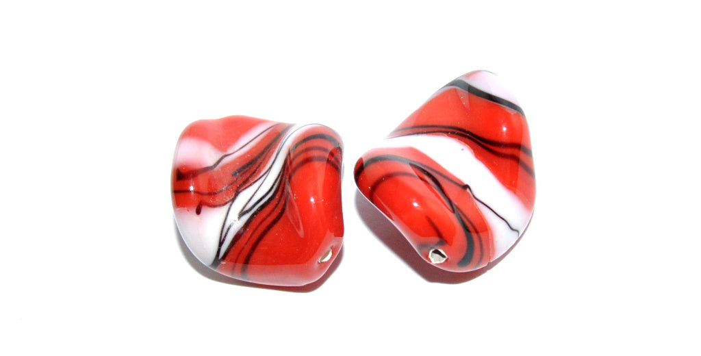 Leaf Lampwork Glass Handmade Beads, (A), Glass, Czech Republic