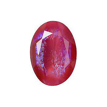 Oval Faceted Pointed Back (Doublets) Crystal Glass Stone, Pink 19 Mexico Opals (16915), Czech Republic