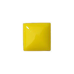 Square Cabochons Flat Back Crystal Glass Stone, Yellow 10 Opaque (83012), Czech Republic