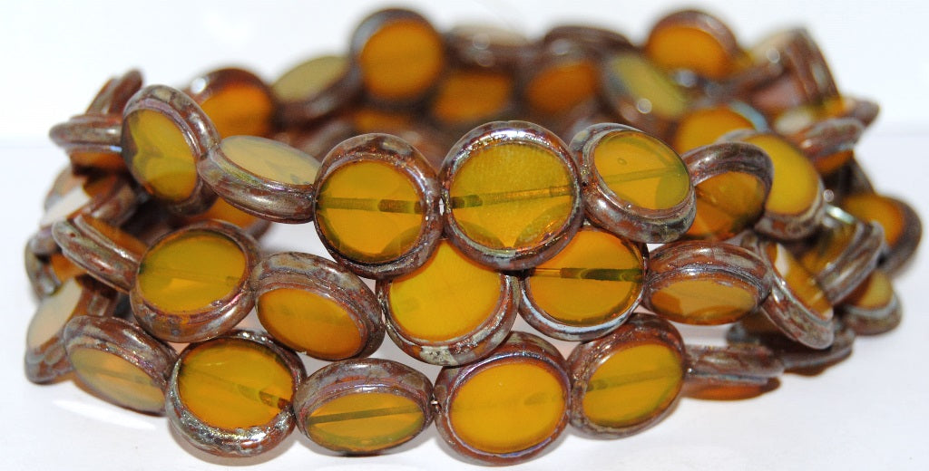 Table Cut Round Beads Eskooko, (81210B 43400), Glass, Czech Republic