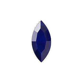 Navette Faceted Pointed Back (Doublets) Crystal Glass Stone, Blue 3 Opaque (34030), Czech Republic