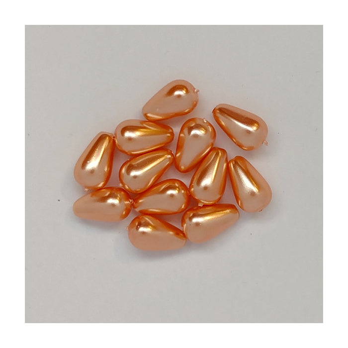 Pearl Immitaion Glass Beads Salmon Pink Glass Czech Republic