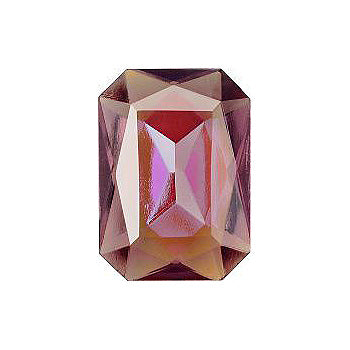 Octagon Faceted Pointed Back (Doublets) Crystal Glass Stone, Violet 15 Transparent With Ab (20020-Abb), Czech Republic