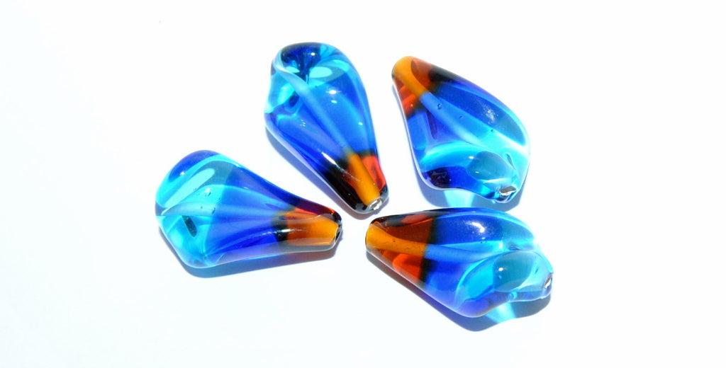 Leaf Lampwork Glass Handmade Beads, (A), Glass, Czech Republic