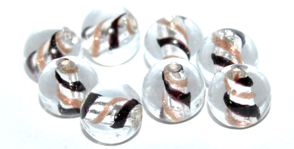 Rouns Ball Lampwork Glass Handmade Beads, (C), Glass, Czech Republic