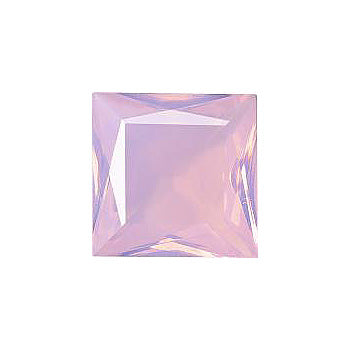Square Faceted Pointed Back (Doublets) Crystal Glass Stone, Pink 10 Milky Colours (Milky-Pink), Czech Republic