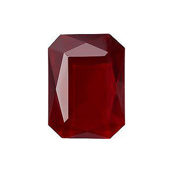 Octagon Faceted Pointed Back (Doublets) Crystal Glass Stone, Red 4 Transparent (90110-L), Czech Republic