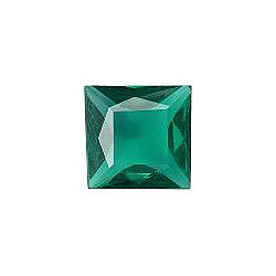 Square Faceted Pointed Back (Doublets) Crystal Glass Stone, Green 2 Transparent (50730), Czech Republic