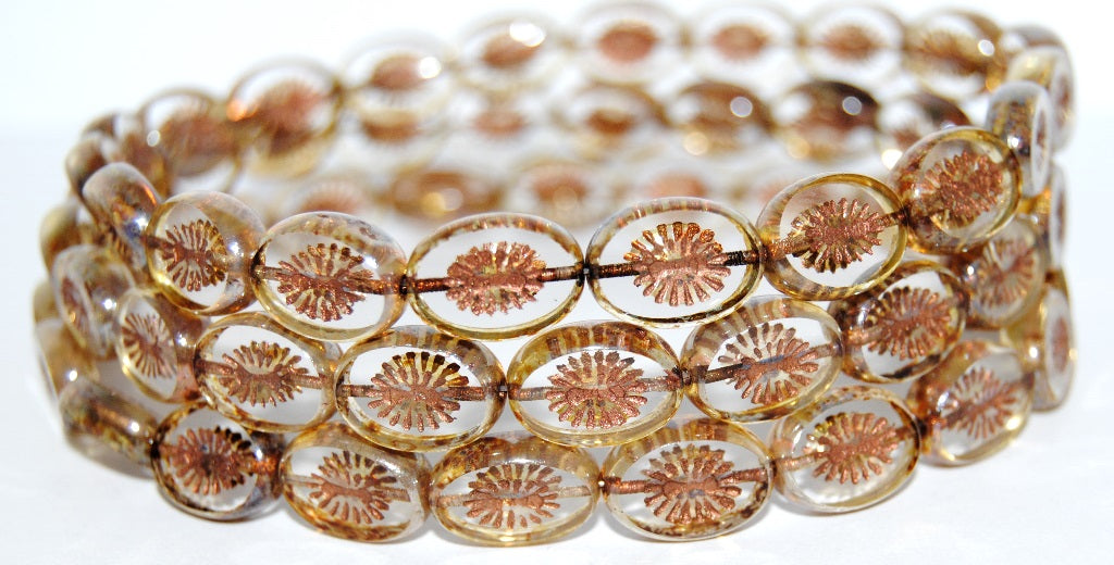 Table Cut Oval Beads Kiwi, Crystal 43 55307 (30 43 55307), Glass, Czech Republic