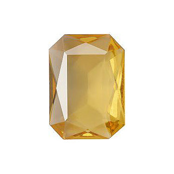 Octagon Faceted Pointed Back (Doublets) Crystal Glass Stone, Yellow 7 Transparent (10030), Czech Republic