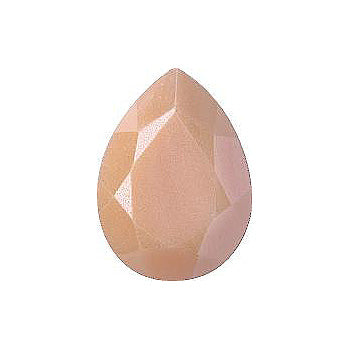 Pear Faceted Pointed Back (Doublets) Crystal Glass Stone, Nude 4 Opaque With Blue Hematite (71100-Bh), Czech Republic