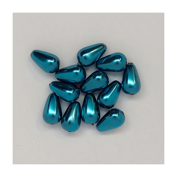 Pearl Immitaion Glass Beads Sea Blue Glass Czech Republic