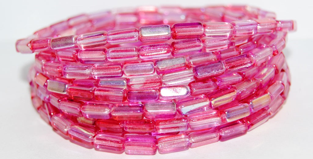 Rectangle Pressed Glass Beads, 48120 (48120), Glass, Czech Republic