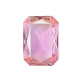 Octagon Faceted Pointed Back (Doublets) Crystal Glass Stone, Pink 25 Multicolours (Bi-11406), Czech Republic