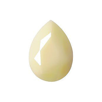 Pear Faceted Pointed Back (Doublets) Crystal Glass Stone, Yellow 4 Opaque (71100-C), Czech Republic