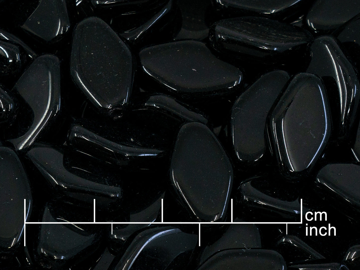 アウトレット 250g チェコガラスビーズ 18 x 11 mm ブラック (111-94011-18x11-23980)