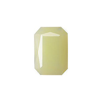 Octagon Faceted Pointed Back (Doublets) Crystal Glass Stone, Yellow 5 Opaque (71100-C), Czech Republic