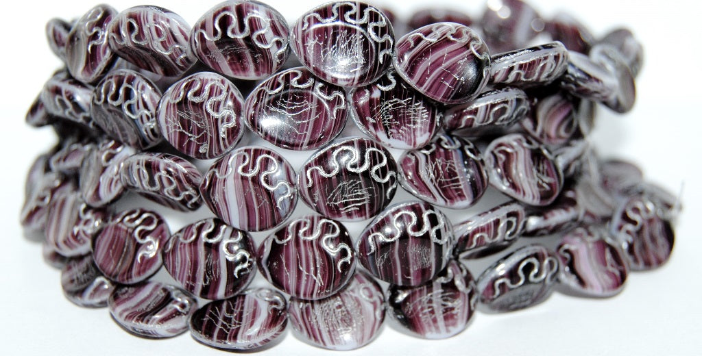 Tear Oval Pressed Glass Beads, (25000 54201), Glass, Czech Republic