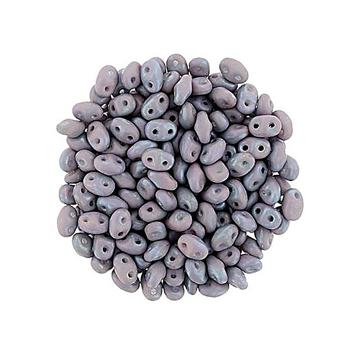 Matubo MiniDuo 2-hole smaller SuperDuo glass beads Matte Opaque Nebula Glass Czech Republic