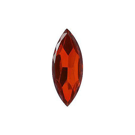 Navette Faceted Pointed Back (Doublets) Crystal Glass Stone, Red 4 Transparent (90040), Czech Republic