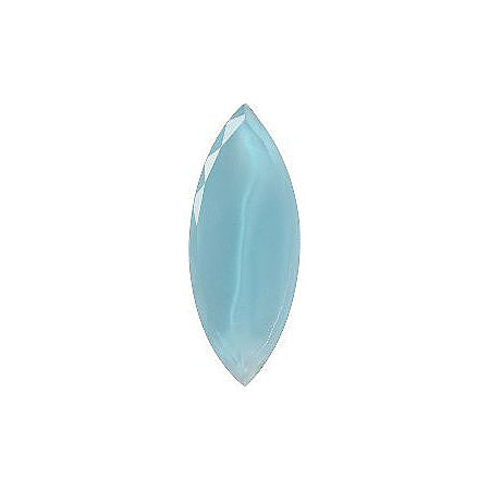 Navette Faceted Pointed Back (Doublets) Crystal Glass Stone, Aqua Blue 5 Milky Colours (04030-60000-K), Czech Republic