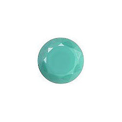 Round Faceted Pointed Back (Doublets) Crystal Glass Stone, Turquoise 4 Opaque (63120), Czech Republic