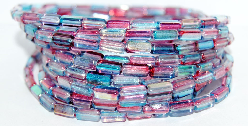 Rectangle Pressed Glass Beads, 48113 (48113), Glass, Czech Republic
